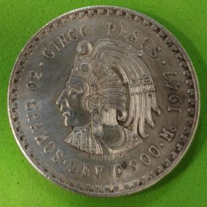 MEXICO. AÑO 1947. 5 PESOS PLATA (900) "CUAHTEMOC". PESO  30 GR