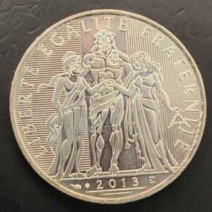 FRANCIA AÑO 2013 , 10 EUROS PLATA (500) " HERCULES ". PESO 10 GR