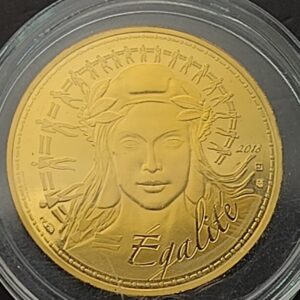 FRANCIA. AÑO 2018.  250 EUROS ORO (999) MARIANNE EGALITE. PESO 3,75 GR