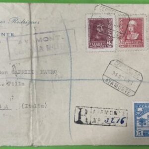 HUELVA. AYAMONTE A PISA (ITALIA). AÑO 1938