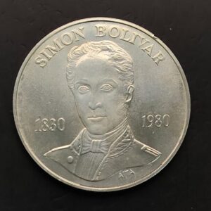 VENEZUELA AÑO 1980 , 100 BOLIVARES PLATA ( 900) " SIMON BOLIVAR "