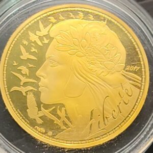 FRANCIA AÑO 2017. 250 EUROS ORO (999) MARIANNE,  LIBERTE. PESO 3,75 GR