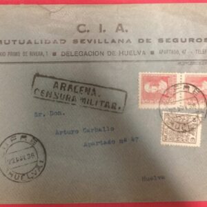 HUELVA (ZUFRE) A HUELVA. AÑO 1938.
