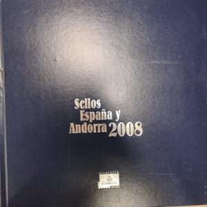AÑO 2008. LIBRO DE CORREOS CON TODOS LOS SELLOS DE ESPAÑA Y ANDORRA.