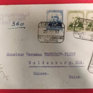 MADRID A SUIZA. AÑO 1937.-
