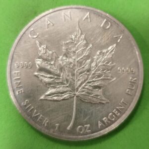 CANADA. AÑO 1988. 5 DOLLARS PLATA (999) MAPLE. PESO 31,6 GR