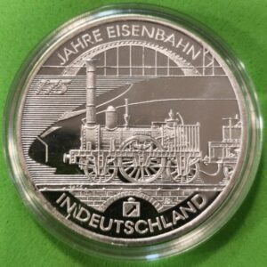 ALEMANIA.AÑO 2010. 10 EUROS PLATA (925) 175 AÑOS FERROCARRILES ALEMANES.PESO 18G