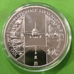 ALEMANIA. AÑO 2009. 10 EUROS PLATA CENTENARIO EXPOSICIÓN AEROESPACIAL INTERNACIONAL. PESO 18 GR