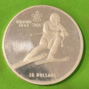 CANADA. AÑO 1985. 20 DOLLARS (925) PLATA JUEGOS OLIMPICOS. PESO 34,07