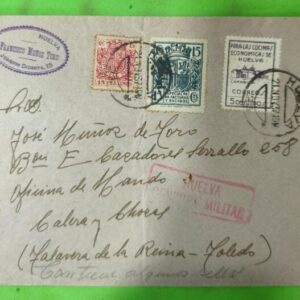 HUELVA A TALAVERA DE LA REINA (TOLEDO). AÑO 1937.-