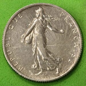 FRANCIA. AÑO 1916.- 2 FRANCOS PLATA (835) "LA SEMBRADORA". PESO 10 GR