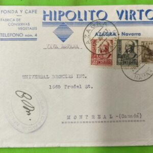 PAMPLONA (AZUAGA) A MONTREAL (CANADA). AÑO 1937