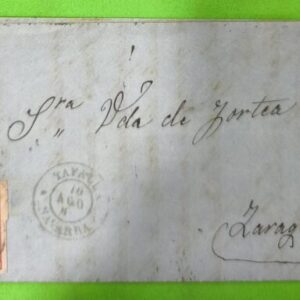 PAMPLONA (TAFALLA) A ZARAGOZA. AÑO 1864.
