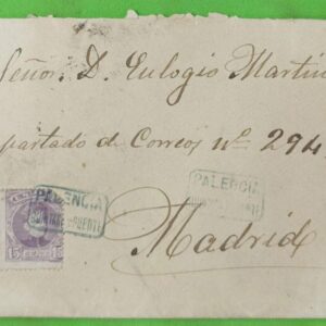 PALENCIA (QUINTANA DEL PUENTE) A MADRID. AÑO 1906
