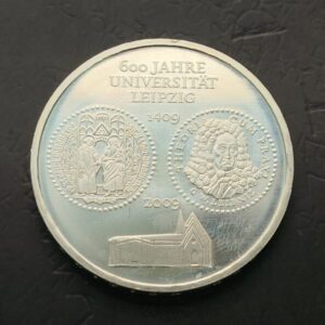 ALEMANIA AÑO 2009 10 EUROS PLATA (925 ) " 600 ANIVERSARIO UNIVERSIDAD LEIPZIG ". PESO 18 GR