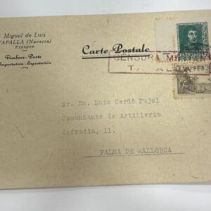 NAVARRA (TAFALLA) A PALMA DE MALLORCA. AÑO 1939