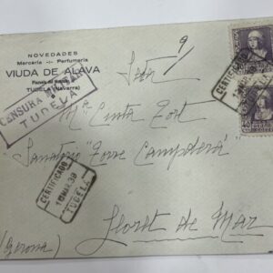 NAVARRA (TUDELA) A FLOR DE MAR (GERONA) . AÑO 1939