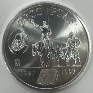 AÑO 1997. 2000 PTAS PLATA "MIGUEL DE CERVANTES" PESO 18G