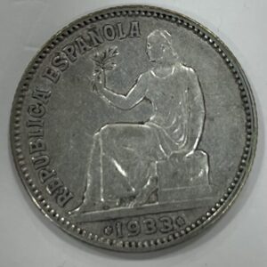AÑO 1933. 1 PTA PLATA II REPUBLICA. PESO 5 GR