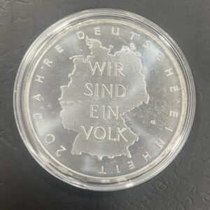 ALEMANIA. AÑO 2010. 10€ PLATA "20 AÑOS DE LA UNIFICACIÓN". PESO 18 GR