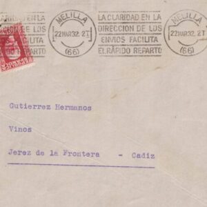 MELILLA / JEREZ DE LA FRONTERA (CÁDIZ). AÑO 1932.-