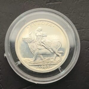ESPAÑA AÑO 1989 1 ECU PLATA (925)