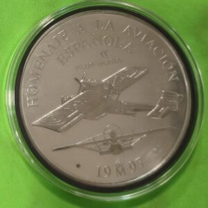 AÑO 1997. 25 EUROS PLATA " HOMENAJE A LA AVIACIÓN". PESO 168,75 GR