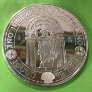 AÑO 1999. 10.000 PTAS PLATA AÑO JUBILAR COMPOSTELANO. PESO 168,75 GR