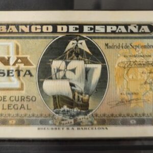 EDIFIL 442a. 1 PTA 4 SEPTIEMBRE NAO SANTA MARÍA SERIE G. CONSERVACIÓN EBC+