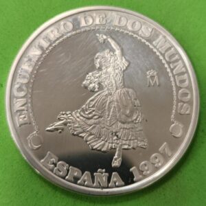 AÑO 1997. 2000 PTAS PLATA "FLAMENCO" III SERIE IBEROAMERICANA. PESO 27 GR
