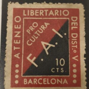 VIÑETA POLÍTICA REPUBLICANA. AFINET 788 *. 10 CTS PRO CULTURA.