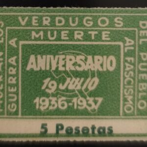 AFINET 19776*. 5 PESETAS VERDUGO MUERTE.