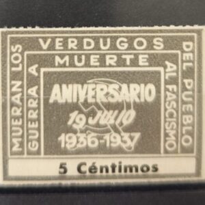 AFINET 1941 *. 5 CTS GRIS NEGRO VERDUGO MUERTE.