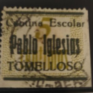 TOMELLOSO (CIUDAD REAL). EDIFIL 18 US. 5 CTS CANTINA ESCOLAR, PABLO IGLESIAS.