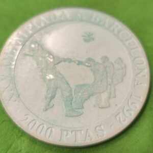 AÑO 1992. 2000 PTAS PLATA (925) OLIMOIADAS 92 "SOGA-TIRA". PESO 27 GR