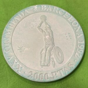 AÑO 1992.  2000 PTAS PLATA (925) OLIMOIADAS 92 "PARAOLIMPICOS". PESO 27 GR