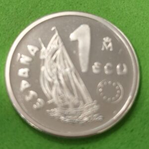 AÑO 1995. 1 ECU PLATA "MARINA ESPAÑOLA". PESO 6,22 GR