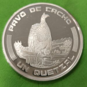 GUATEMALA. AÑO 1994. 1 QUETZAL PLATA (925) PAVO DE CACHO. PESO 27 GR
