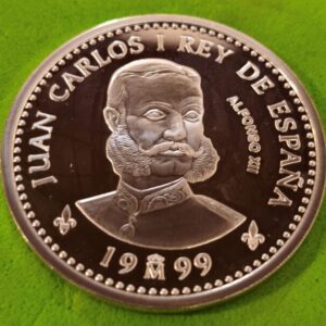 AÑO 1999. 2000 PTAS PLATA CASA DE BORBON. ALFONSO XII. PESO 27 GR