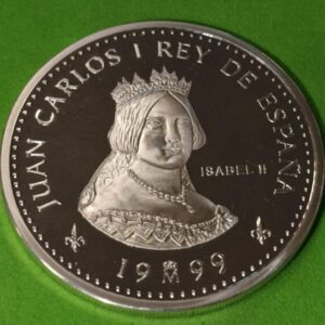 AÑO 1999. 2000 PTAS PLATA CASA DE BORBON. ISABEL II. PESO 27 GR