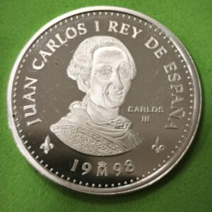 AÑO 1998. 2000 PTAS PLATA CASA DE BORBON "CARLOS III". PESO 27 GR
