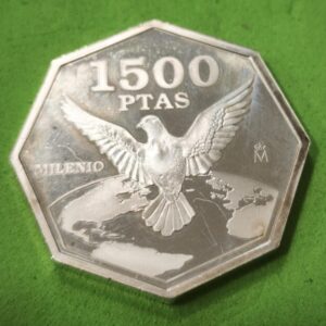 AÑO 2000. 1500 PTAS PLATA (925) MILENIO. PESO 20 GR