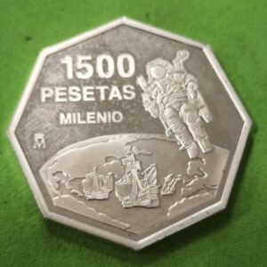 AÑO 1999. 1500 PTAS PLATA (925) MILENIO. PESO 20 GR