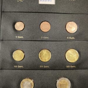 SAN MARINO. AÑO 2002. SERIE DE 8 MONEDAS DESDE 1 CT HASTA 2 EUROS.