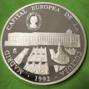 AÑO 1992. 25 ECU PLATA. MADRID CAPITAL EUROPEA DE LA CULTURA. PESO 168,75 G
