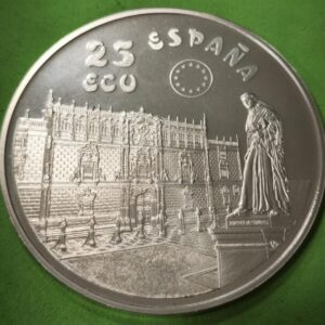 AÑO 1994. 25 ECU PLATA (925) "BATALLA DE LEPANTO". PESO 168,75 GR