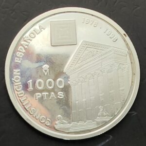 AÑO 1998. 1.000 PTAS PLATA (925) " CONSTITUCIÓN ESPAÑOLA ". PESO 13,5 GR
