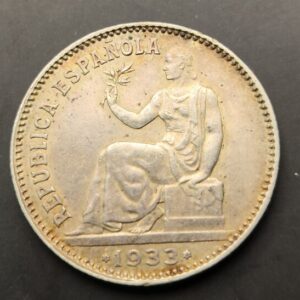 AÑO 1933. 1 PTA PLATA II REPUBLICA PLATA. PESO 5,00 GR