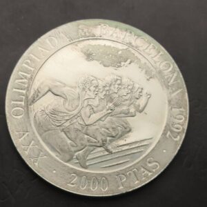 AÑO 1992.  2000 PTAS PLATA ( 925 ) OLIMPIADA 92 "ATLETISMO". PESO 27 GR