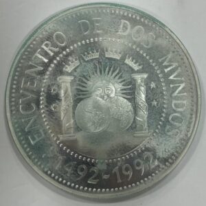 ARGENTINA. AÑO 1991. 1000 AUSTRALES PLATA (925). I SERIE IBEROAMERICANA. PESO 27 GR